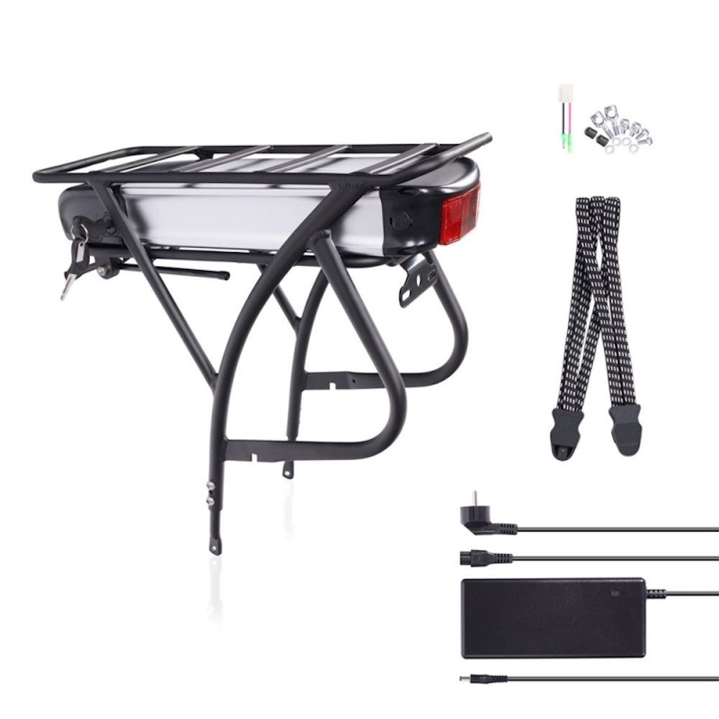 X-go 36V 13Ah Rear Rack Ebike Battery - Lithium-ion Battery For 750W 500W 350W 250W Bafang Mid Drive And Voilamart Aw And Other Motor For 26 28 Conversion Kit V Brake No Rack