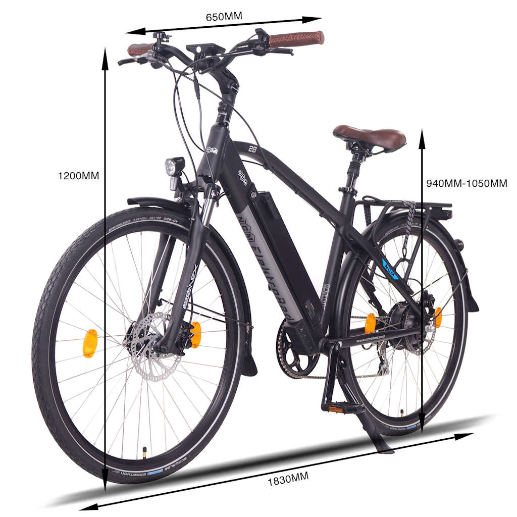 NCM T3 TREKKING E-BIKE - BLACK 28"